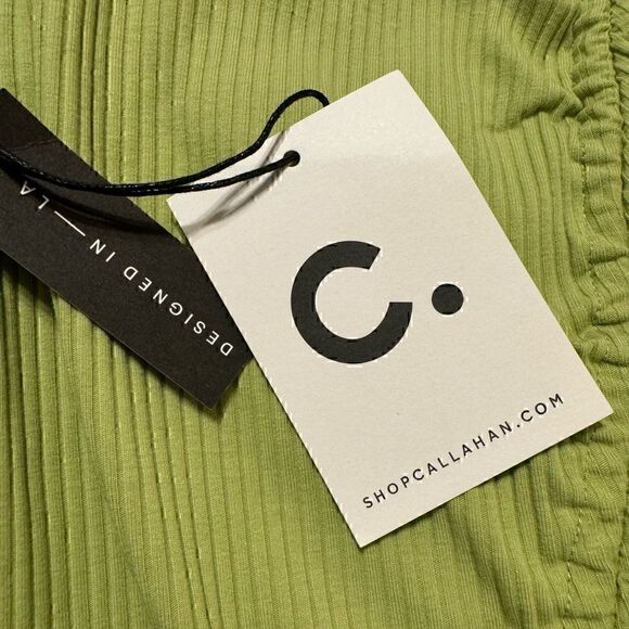 NWT Callahan ‘Leni’ Tank in Basil. Asymmetrical Front Drawstring, Size S. - Picture 7 of 10